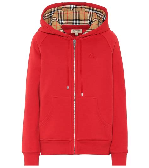 burberry red zip hoodie